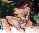 Dynamic nudes, expressing symbolic qualities through bold shapes, tones and gesture. Each composition, intentionally emotional, displaying energy and presence.  Using brushes and palette knives, each stroke creating unique and unpredictable interest beyond the worksâ€™ powerful figurative subjects.