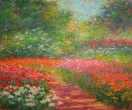 The gallery features plein air drawings in oil pastel of landscapes and garden scenes.
